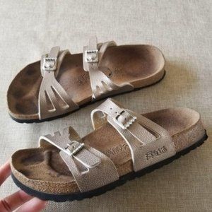 Birkenstock Birkis Moorea Brown Slides Sandal